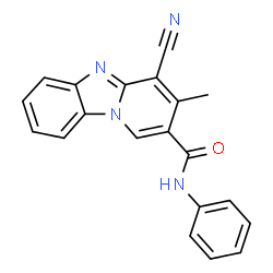 ChemSpider 2D Image | 4-Cyano-3-methyl-N-phenylpyrido[1,2-a]benzimidazole-2-carboxamide | C20H14N4O