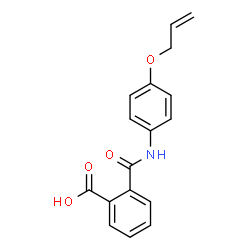ChemSpider 2D Image | 2-{[4-(Allyloxy)phenyl]carbamoyl}benzoic acid | C17H15NO4