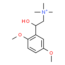 ChemSpider 2D Image | 2-(2,5-Dimethoxyphenyl)-2-hydroxy-N,N,N-trimethylethanaminium | C13H22NO3