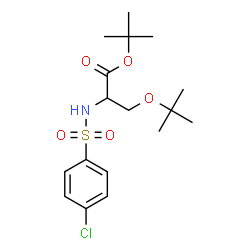 ChemSpider 2D Image | 2-Methyl-2-propanyl N-[(4-chlorophenyl)sulfonyl]-O-(2-methyl-2-propanyl)serinate | C17H26ClNO5S