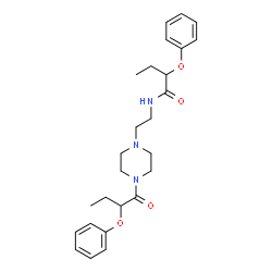 ChemSpider 2D Image | 2-Phenoxy-N-{2-[4-(2-phenoxybutanoyl)-1-piperazinyl]ethyl}butanamide | C26H35N3O4