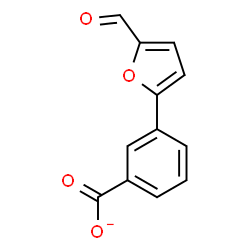 ChemSpider 2D Image | 3-(5-Formyl-2-furyl)benzoate | C12H7O4