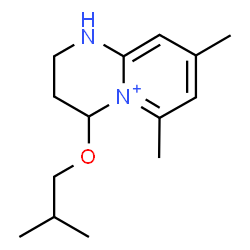 ChemSpider 2D Image | 4-Isobutoxy-6,8-dimethyl-1,2,3,4-tetrahydropyrido[1,2-a]pyrimidin-5-ium | C14H23N2O