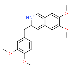 ChemSpider 2D Image | 3-(3,4-Dimethoxybenzyl)-6,7-dimethoxyisoquinolinium | C20H22NO4