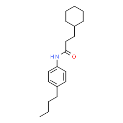 ChemSpider 2D Image | N-(4-Butylphenyl)-3-cyclohexylpropanamide | C19H29NO
