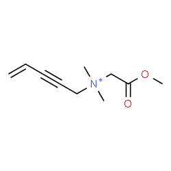 ChemSpider 2D Image | N-(2-Methoxy-2-oxoethyl)-N,N-dimethyl-4-penten-2-yn-1-aminium | C10H16NO2