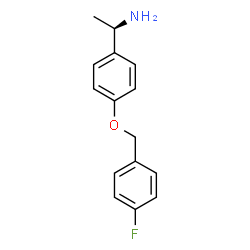 ChemSpider 2D Image | (1R)-1-{4-[(4-Fluorobenzyl)oxy]phenyl}ethanamine | C15H16FNO