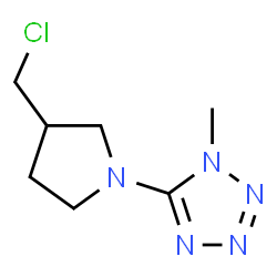 ChemSpider 2D Image | 5-[3-(Chloromethyl)-1-pyrrolidinyl]-1-methyl-1H-tetrazole | C7H12ClN5