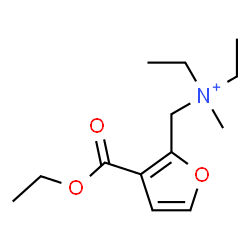 ChemSpider 2D Image | N-{[3-(Ethoxycarbonyl)-2-furyl]methyl}-N-ethyl-N-methylethanaminium | C13H22NO3