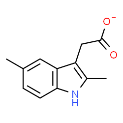 ChemSpider 2D Image | (2,5-Dimethyl-1H-indol-3-yl)acetate | C12H12NO2