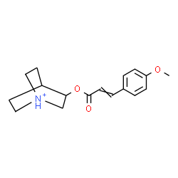 ChemSpider 2D Image | 3-{[3-(4-Methoxyphenyl)acryloyl]oxy}-1-azoniabicyclo[2.2.2]octane | C17H22NO3