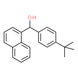 ChemSpider 2D Image | [4-(2-Methyl-2-propanyl)phenyl](1-naphthyl)methanol | C21H22O