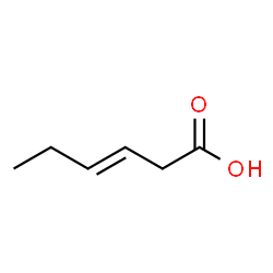 ChemSpider 2D Image | trans-3-Hexenoic acid | C6H10O2