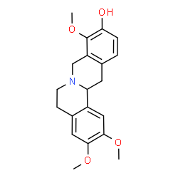 ChemSpider 2D Image | 2,3,9-Trimethoxy-5,8,13,13a-tetrahydro-6H-isoquinolino[3,2-a]isoquinolin-10-ol | C20H23NO4