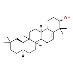 ChemSpider 2D Image | (3S,6bR,8aR,12aR,14aR)-4,4,6b,8a,11,11,12b,14a-Octamethyl-1,2,3,4,6,6a,6b,7,8,8a,9,10,11,12,12a,12b,13,14,14a,14b-icosahydro-3-picenol | C30H50O