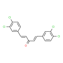 ChemSpider 2D Image | 1,5-Bis(3,4-dichlorophenyl)penta-1,4-dien-3-one | C17H10Cl4O