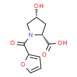 ChemSpider 2D Image | (4R)-1-(2-Furoyl)-4-hydroxy-D-proline | C10H11NO5