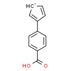 ChemSpider 2D Image | 3-(4-Carboxyphenyl)-2,4-cyclopentadien-1-yl | C12H9O2