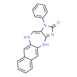 ChemSpider 2D Image | 1-Phenyl-4,11-dihydroimidazo[4,5-e]naphtho[2,3-b][1,4]diazepin-2(1H)-one | C20H14N4O