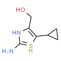 ChemSpider 2D Image | (2-amino-5-cyclopropyl-3H-thiazol-4-yl)methanol | C7H11N2OS