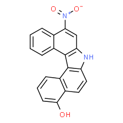 ChemSpider 2D Image | 9-Nitro-7H-dibenzo[c,g]carbazol-4-ol | C20H12N2O3