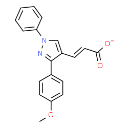 ChemSpider 2D Image | (2E)-3-[3-(4-Methoxyphenyl)-1-phenyl-1H-pyrazol-4-yl]acrylate | C19H15N2O3