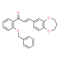 ChemSpider 2D Image | (2E)-1-[2-(Benzyloxy)phenyl]-3-(3,4-dihydro-2H-1,5-benzodioxepin-7-yl)-2-propen-1-one | C25H22O4