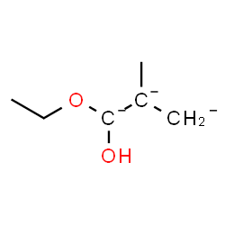 ChemSpider 2D Image | 1-Ethoxy-1-hydroxy-2-methylpropanetriide | C6H11O2