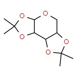 ChemSpider 2D Image | 2,2,7,7-Tetramethyltetrahydro-3aH-bis[1,3]dioxolo[4,5-b:4',5'-d]pyran | C11H18O5