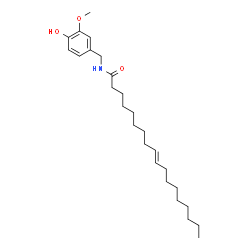 ChemSpider 2D Image | (9E)-N-(4-Hydroxy-3-methoxybenzyl)-9-octadecenamide | C26H43NO3