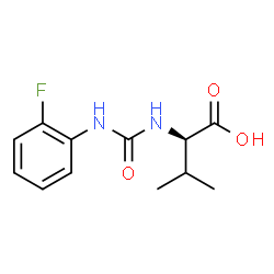 ChemSpider 2D Image | N-[(2-Fluorophenyl)carbamoyl]-D-valine | C12H15FN2O3