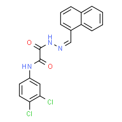 ChemSpider 2D Image | N-(3,4-Dichlorophenyl)-2-[(2Z)-2-(1-naphthylmethylene)hydrazino]-2-oxoacetamide | C19H13Cl2N3O2