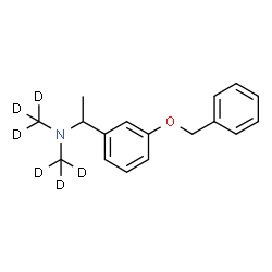 ChemSpider 2D Image | 1-[3-(Benzyloxy)phenyl]-N,N-bis[(~2~H_3_)methyl]ethanamine | C17H15D6NO