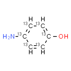 ChemSpider 2D Image | 4-Amino(~13~C_6_)phenol | 13C6H7NO