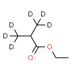 ChemSpider 2D Image | Ethyl 2-(~2~H_3_)methyl(3,3,3-~2~H_3_)propanoate | C6H6D6O2