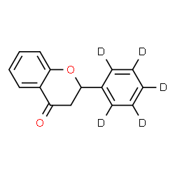 ChemSpider 2D Image | 2-(~2~H_5_)Phenyl-2,3-dihydro-4H-chromen-4-one | C15H7D5O2