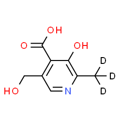 ChemSpider 2D Image | 3-Hydroxy-5-(hydroxymethyl)-2-(~2~H_3_)methylisonicotinic acid | C8H6D3NO4