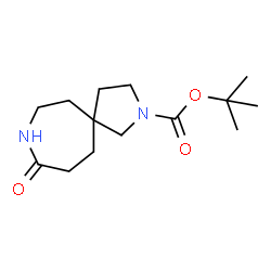 ChemSpider 2D Image | tert-Butyl 9-oxo-2,8-diazaspiro[4.6]undecane-2-carboxylate | C14H24N2O3