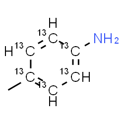 ChemSpider 2D Image | 4-Methyl(~13~C_6_)aniline | C13C6H9N