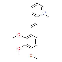 ChemSpider 2D Image | 1-Methyl-2-[(E)-2-(2,3,4-trimethoxyphenyl)vinyl]pyridinium | C17H20NO3