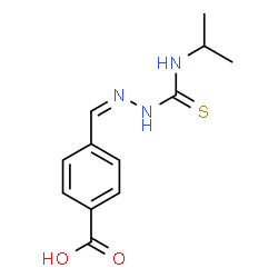 ChemSpider 2D Image | 4-{(Z)-[(Isopropylcarbamothioyl)hydrazono]methyl}benzoic acid | C12H15N3O2S