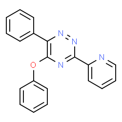 ChemSpider 2D Image | 5-Phenoxy-6-phenyl-3-(2-pyridinyl)-1,2,4-triazine | C20H14N4O