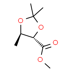 ChemSpider 2D Image | Methyl (4S,5R)-2,2,5-trimethyl-1,3-dioxolane-4-carboxylate | C8H14O4