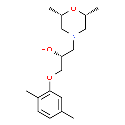 ChemSpider 2D Image | (2R)-1-[(2R,6S)-2,6-Dimethyl-4-morpholinyl]-3-(2,5-dimethylphenoxy)-2-propanol | C17H27NO3