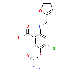 ChemSpider 2D Image | 5-[(Aminosulfinyl)oxy]-4-chloro-2-[(2-furylmethyl)amino]benzoic acid | C12H11ClN2O5S