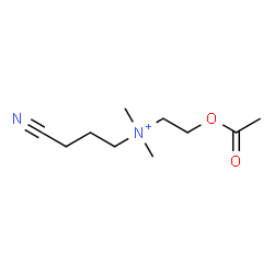 ChemSpider 2D Image | N-(2-Acetoxyethyl)-3-cyano-N,N-dimethyl-1-propanaminium | C10H19N2O2