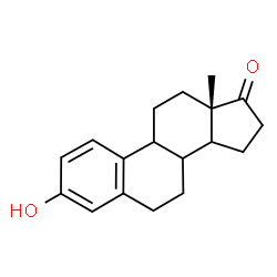 ChemSpider 2D Image | (8xi,9xi,14xi)-3-Hydroxyestra-1(10),2,4-trien-17-one | C18H22O2