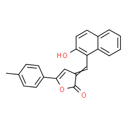 ChemSpider 2D Image | 3-[(2-Hydroxy-1-naphthyl)methylene]-5-(4-methylphenyl)-2(3H)-furanone | C22H16O3