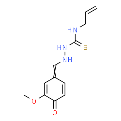 ChemSpider 2D Image | N-Allyl-2-[(3-methoxy-4-oxo-2,5-cyclohexadien-1-ylidene)methyl]hydrazinecarbothioamide | C12H15N3O2S