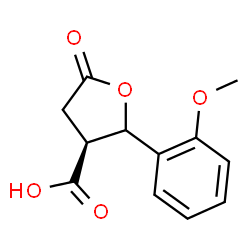 ChemSpider 2D Image | (3S)-2-(2-Methoxyphenyl)-5-oxotetrahydro-3-furancarboxylic acid | C12H12O5
